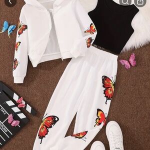 Butterfly sweat suit